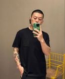  ÁO THUN LOEWE PATCH POCKET ANAGRAM (BLACK) 