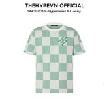  Áo Thun Louis Vuitton Damier Knitted Short-Sleeved Crewneck (Green) [Mirror Quality] 