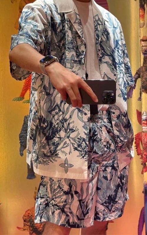  Quần Shorts LV Printed Nylon Swim (White) [Mirror Quality] 
