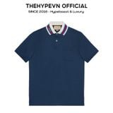  Áo Polo Gucci GC Cotton Piquet With Square GG (Navy) [Mirror Quality] 