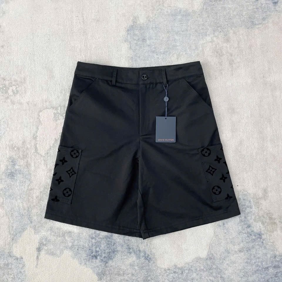  QUẦN NGẮN LOUIS VUITTON LV WORKWEAR FLOCKING (BLACK) 