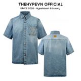  ÁO SƠ MI LOUIS VUITTON LV NUBACK LOGO JACKET (DENIM) 