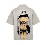  13DE MARZO TEE - Áo Thun Bear Bag Functional (Light Grey) Best Quality 