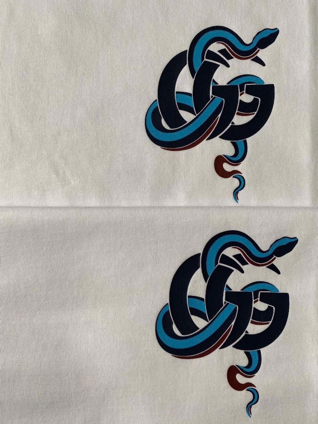  ÁO THUN GUCCI GC SNAKE DOUBLE G (WHITE) 