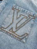  ÁO SƠ MI LOUIS VUITTON LV NUBACK LOGO JACKET (DENIM) 