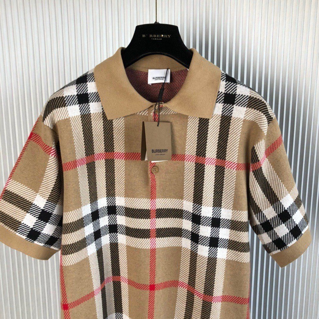  Áo Polo Burberry BBR Check Cotton Jacquard (Archive Beige) [Mirror Quality] 
