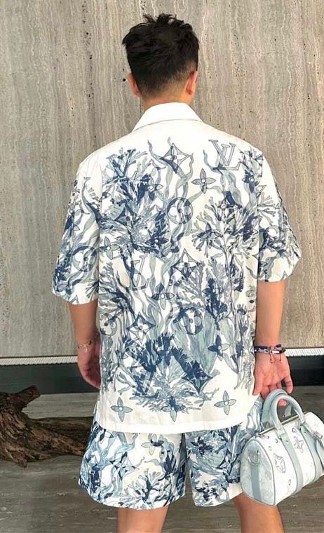  Quần Shorts LV Printed Nylon Swim (White) [Mirror Quality] 