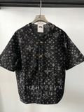  Áo Sơ Mi Jacket Louis Vuitton LV Baseball Monogram Denim (Black) [Mirror Quality] 