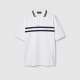  Áo Polo Gucci GC Cotton Print ( White) [Mirror Quality] 