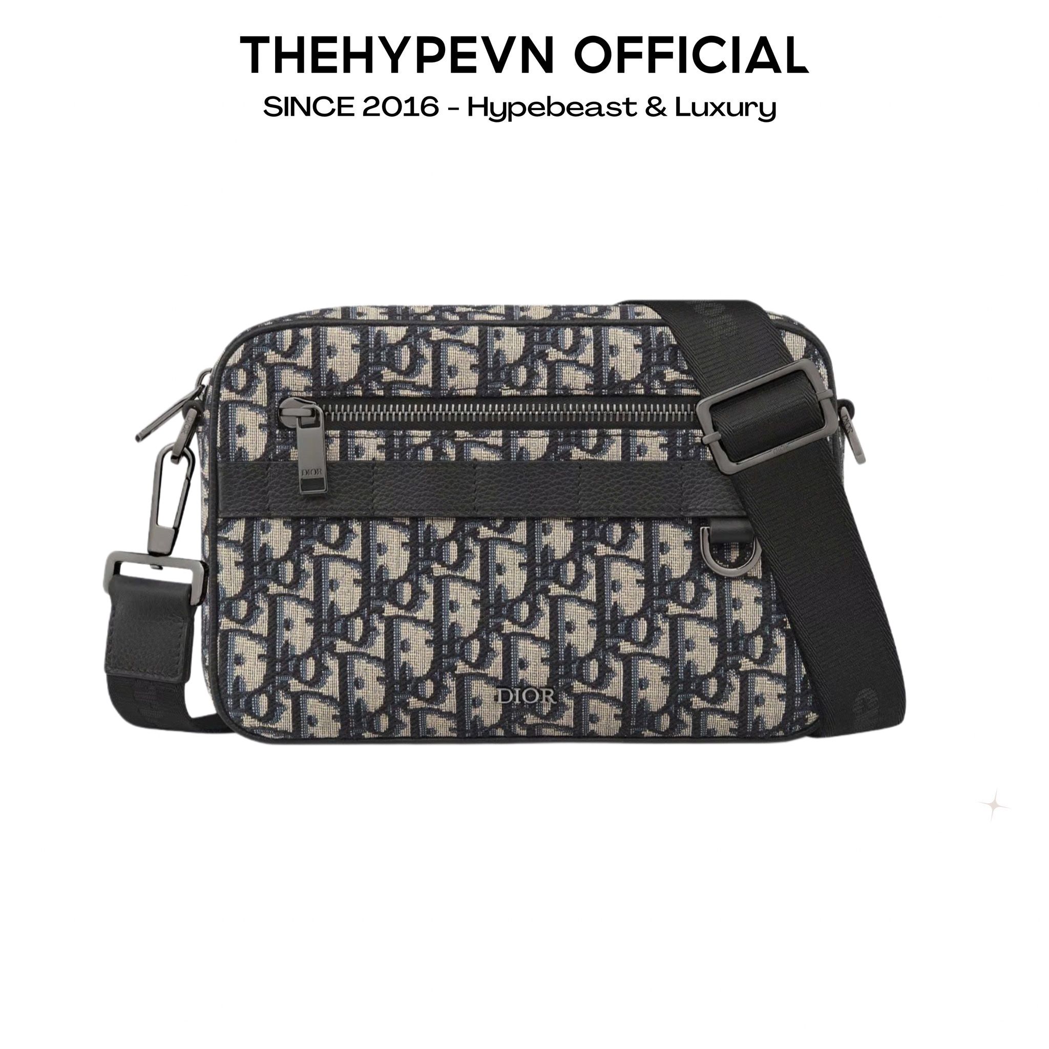  Túi Dior Safari Bag With Strap Oblique Jacquard (Beige) [Mirror Quality] 