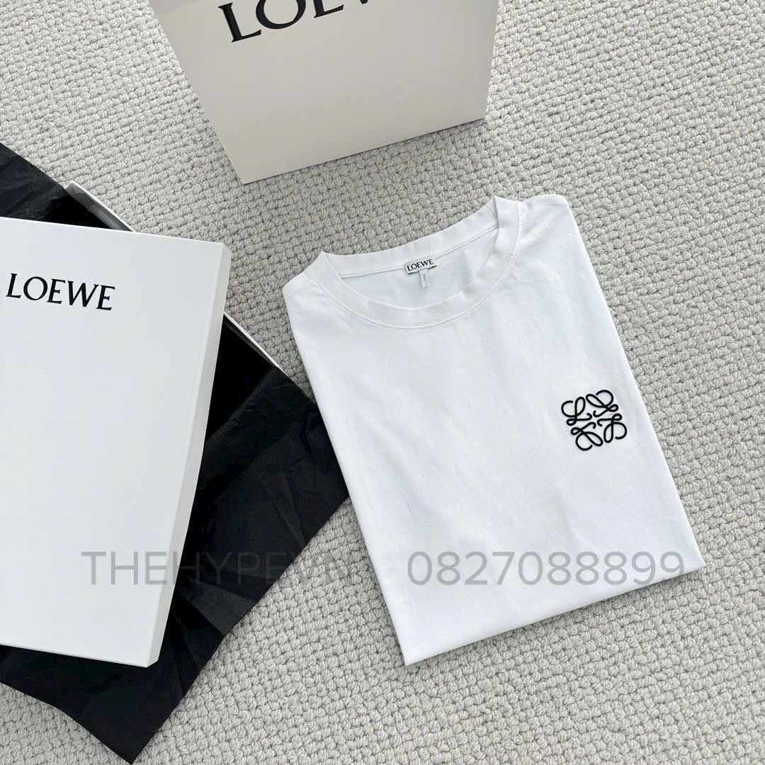  Áo Thun Loewe Logo Regular Fit (White) [Mirror Quality] 