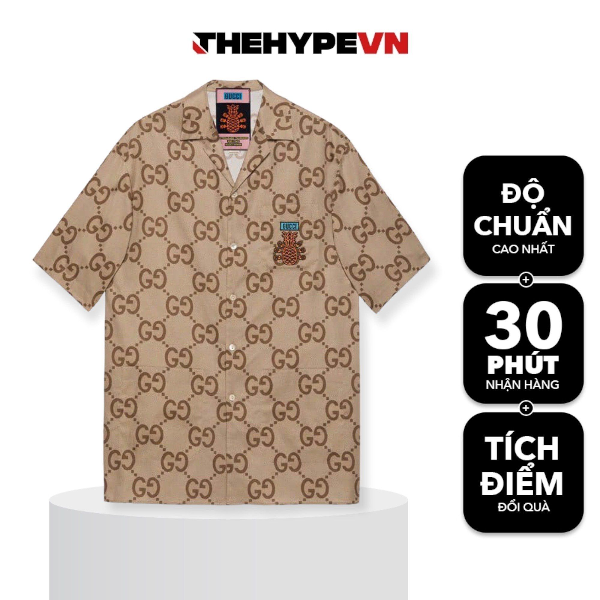 GUCCI SHIRT - Áo Sơ Mi Pineapple Collection (Brown) [Mirror Quality –  THEHYPEVN