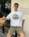  ÁO THUN LOUIS VUITTON LV LINEN BLEND (CREAM) 