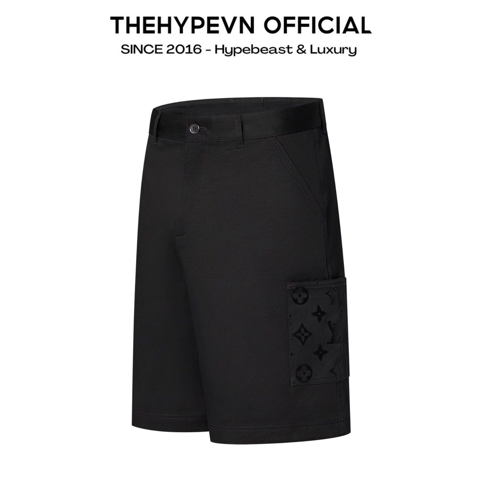  QUẦN NGẮN LOUIS VUITTON LV WORKWEAR FLOCKING (BLACK) 