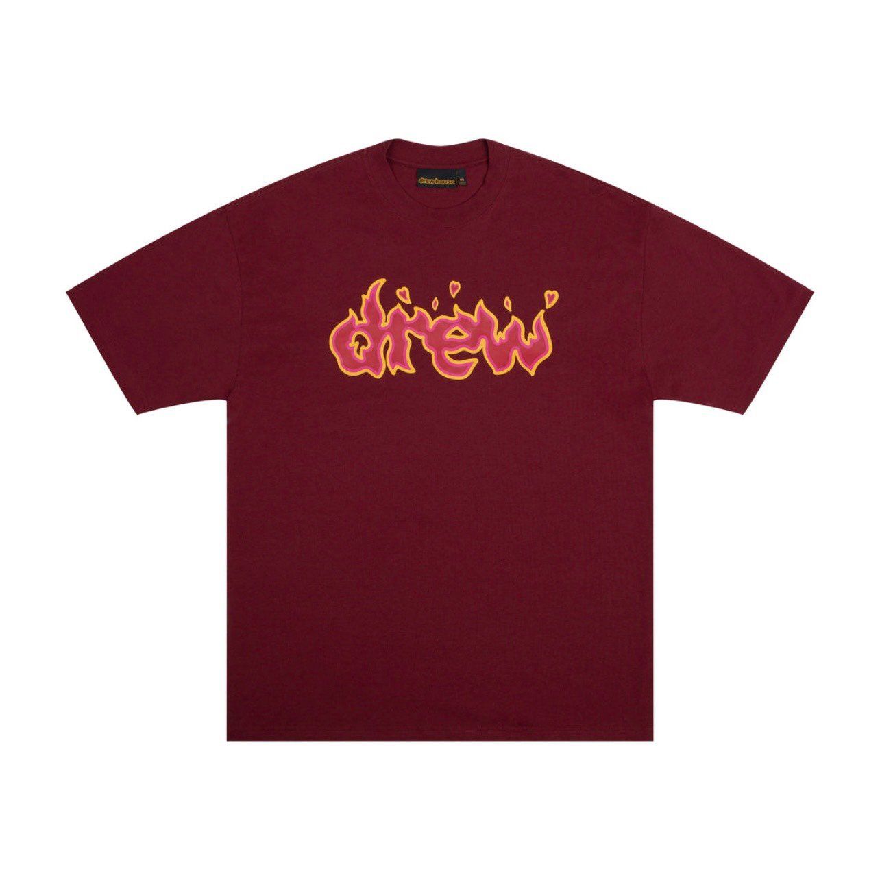  DREW TEE - Áo Thun Drew Logo Lit (Burgundy) [Mirror Quality] 