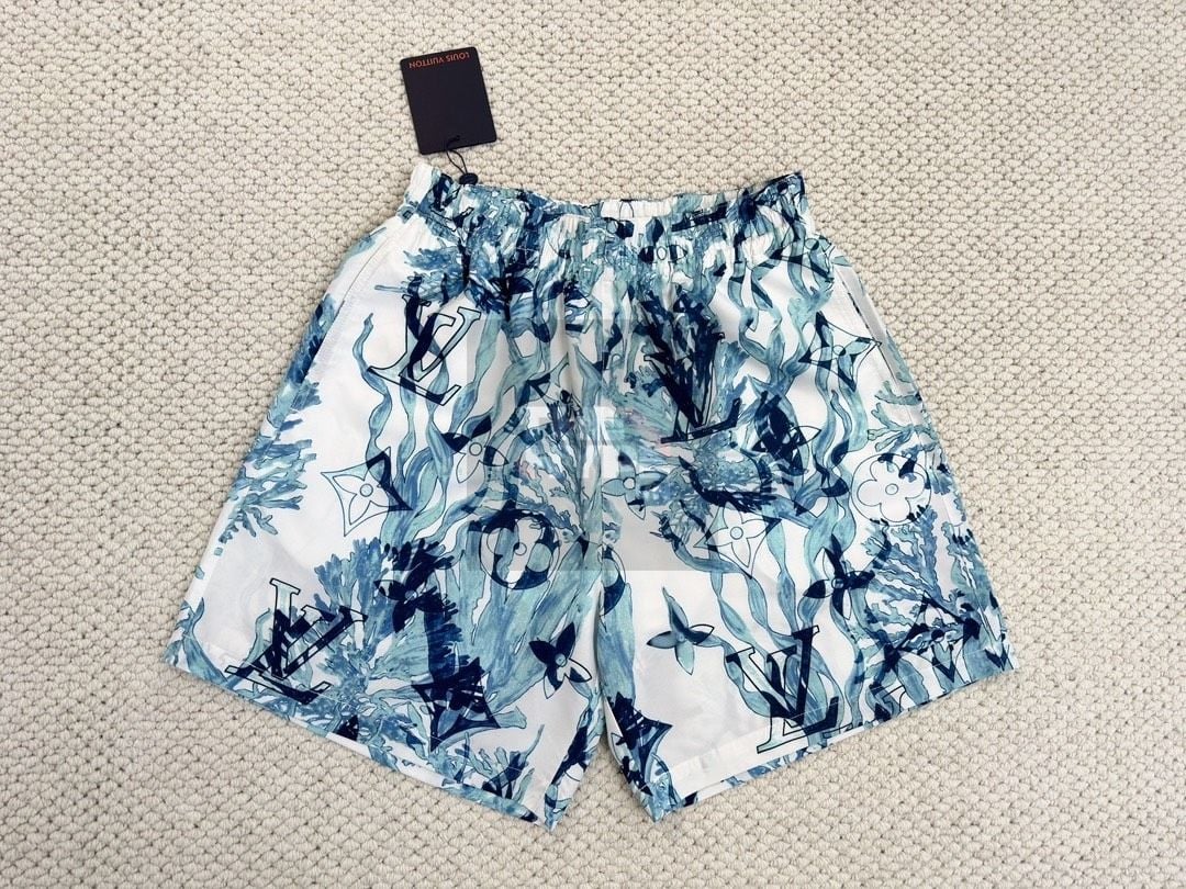  Quần Shorts LV Printed Nylon Swim (White) [Mirror Quality] 