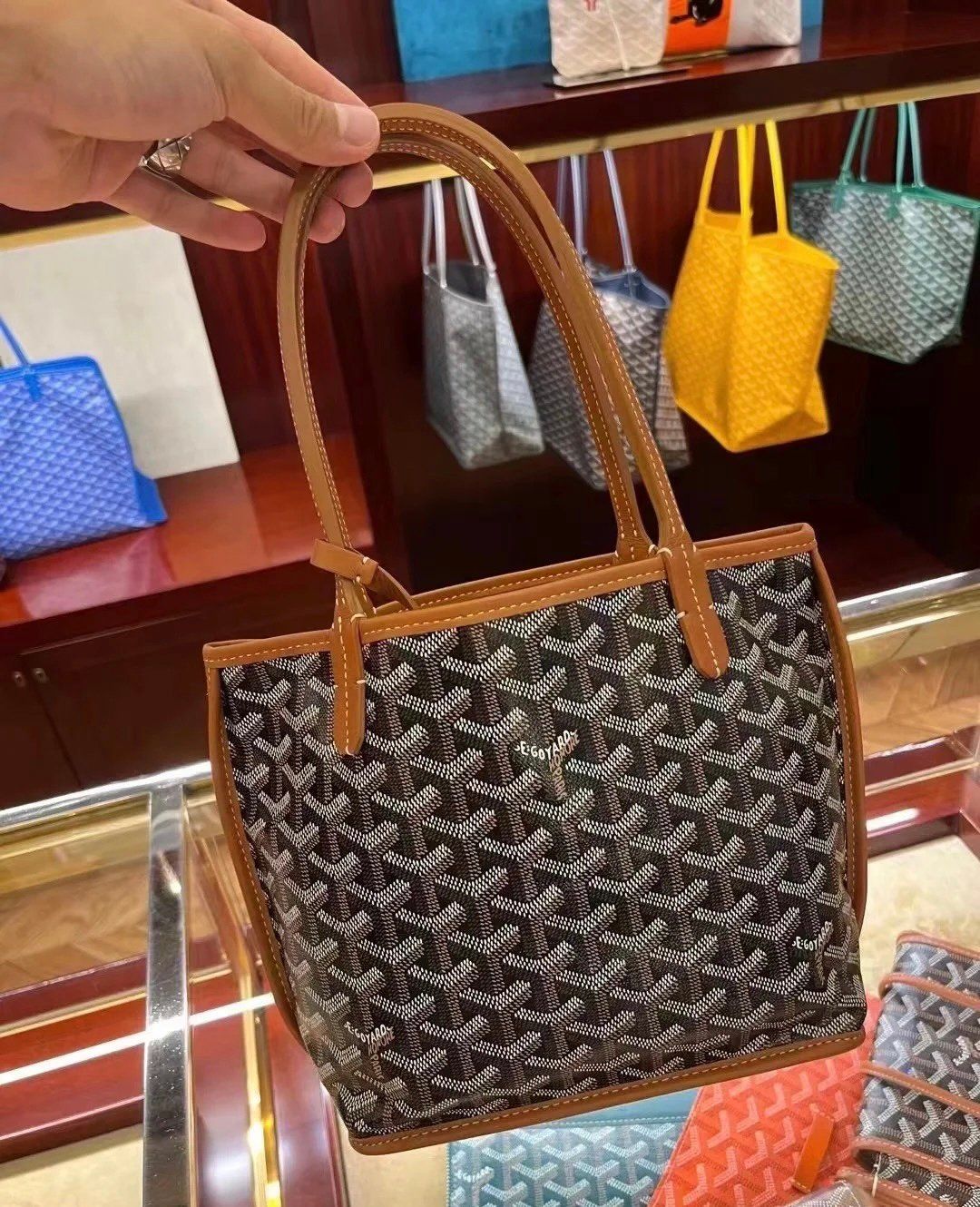  Túi Goyard Artois PM (Black & Tan) [Mirror Quality] 