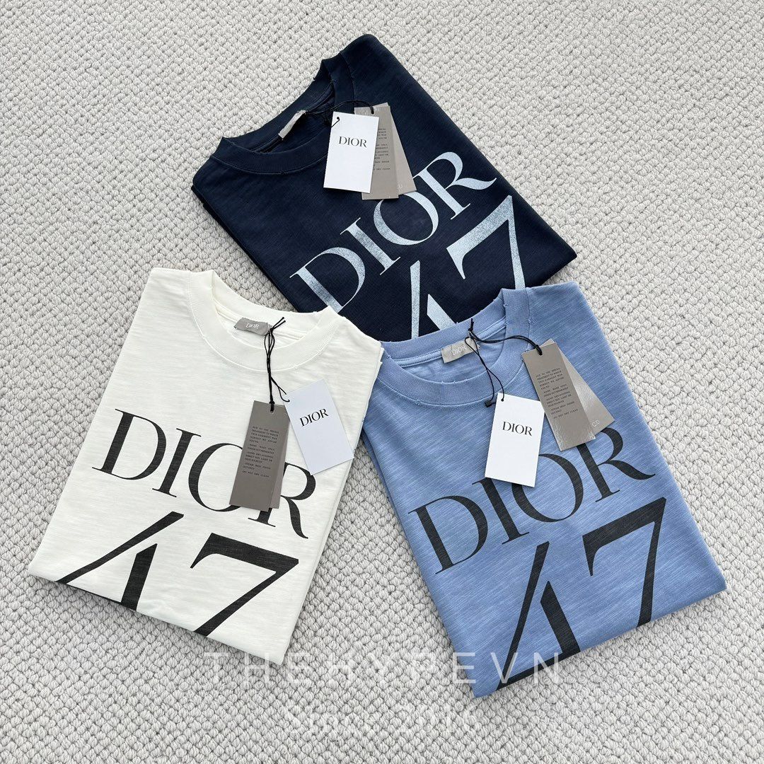 Áo Thun Dior 47 Label SS2024 (Blue) [Mirror Quality] 
