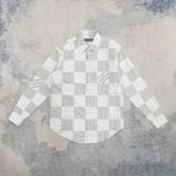  ÁO SƠ MI LOUIS VUITTON DAMIER MARQUE (WHITE) 
