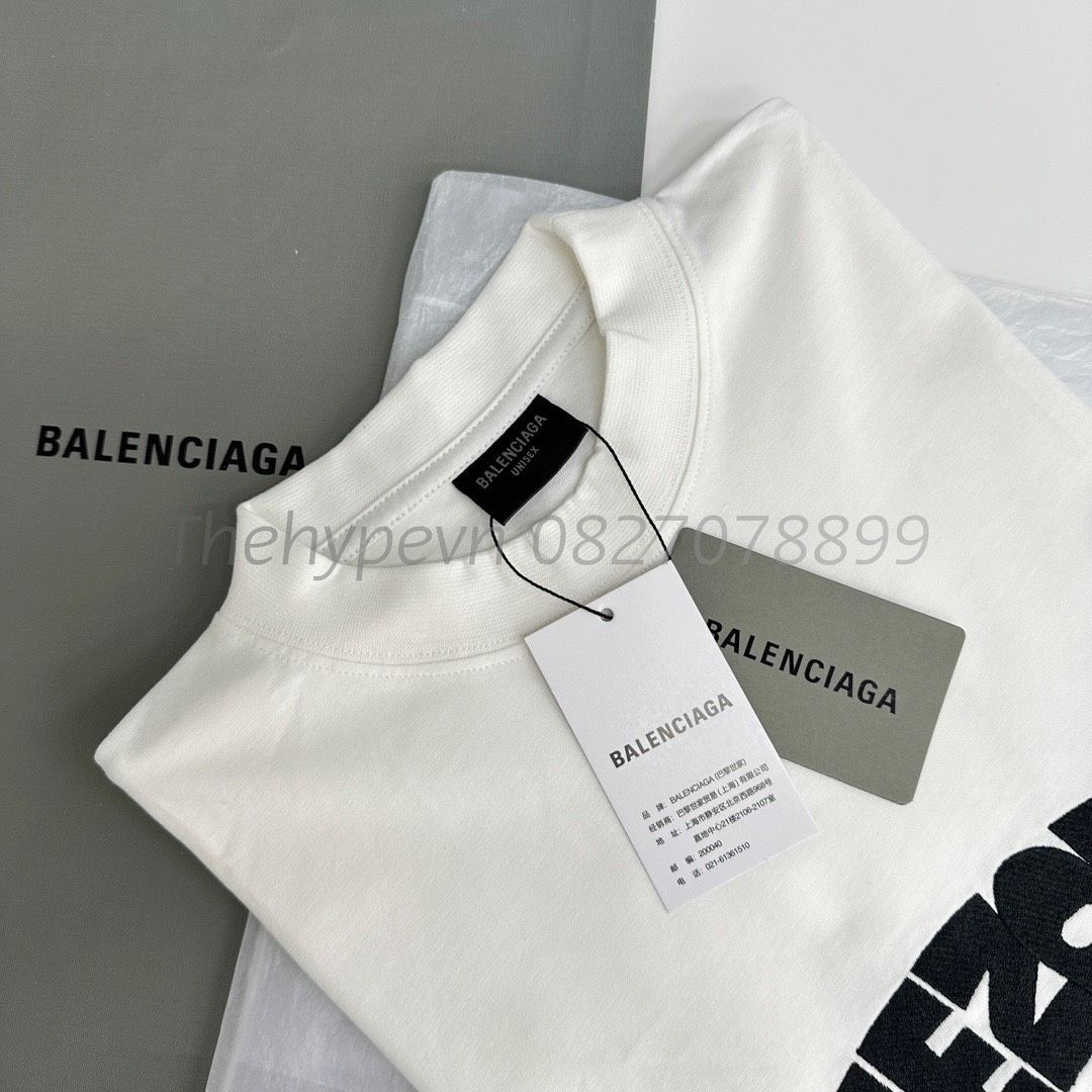  Áo Thun Balenciaga BLCG Back Flip (White) [Mirror Quality] 