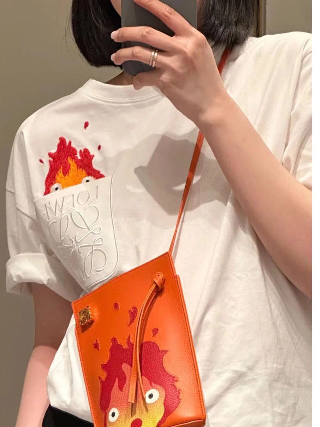  LOEWE TEE - Áo Thun Loewe Howl’s Moving Castle (Trắng) [MIRROR QUALITY] 