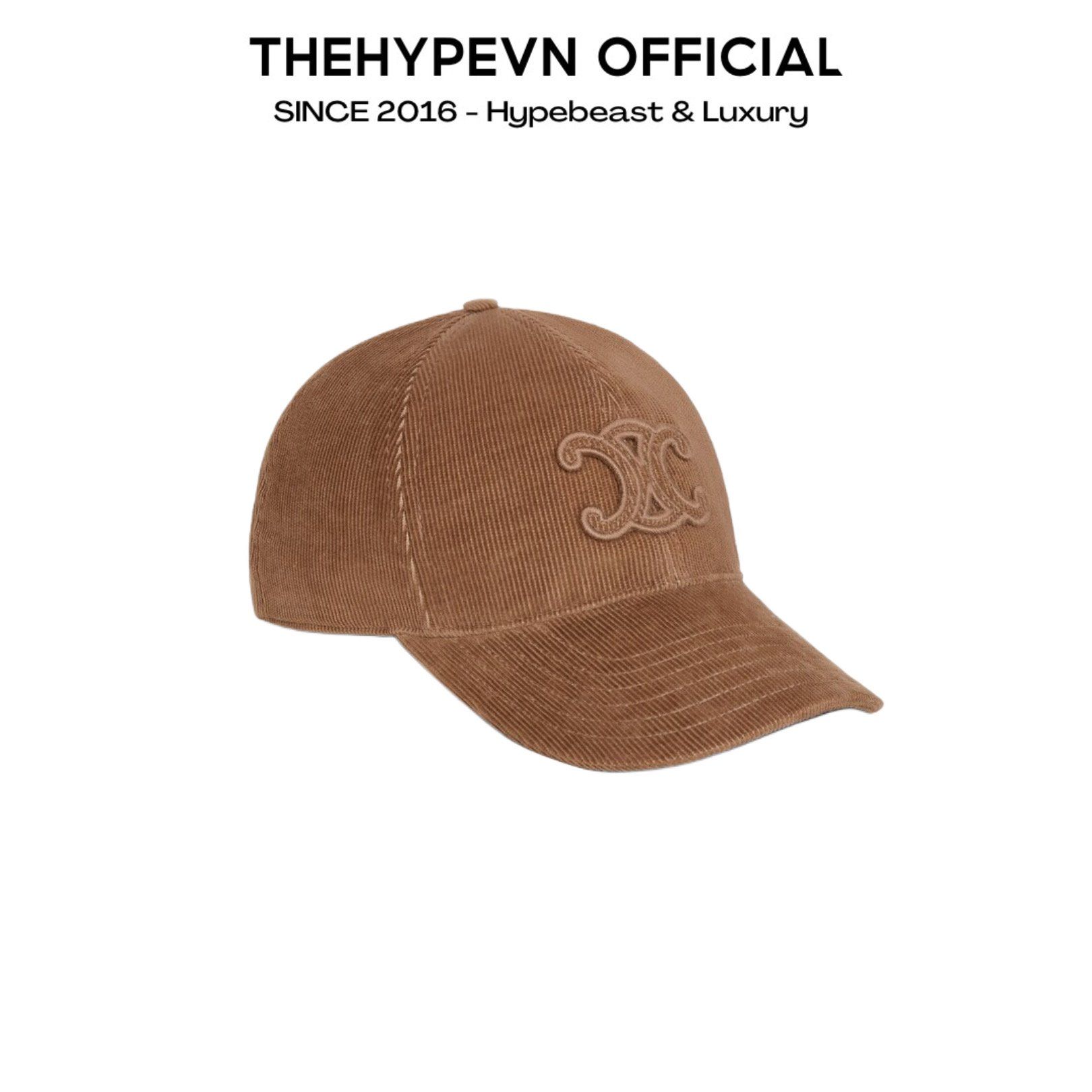  CELINE CAP- Mũ Lưỡi Trai Celine Logo Thêu (Brown) [MIRROR QUALITY] 