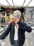  ÁO CARDIGAN CELINE TRIOMPHE CABLE KNIT CASHMERE (BLACK) 