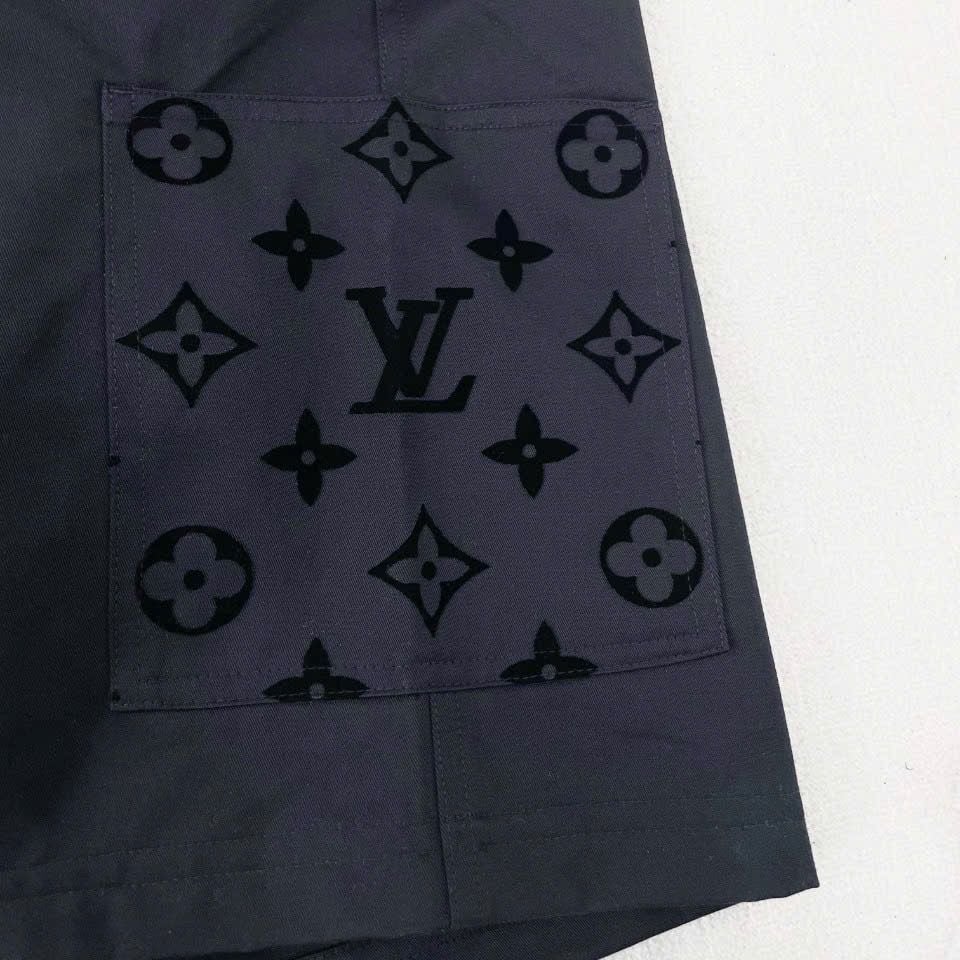  QUẦN NGẮN LOUIS VUITTON LV WORKWEAR FLOCKING (BLACK) 