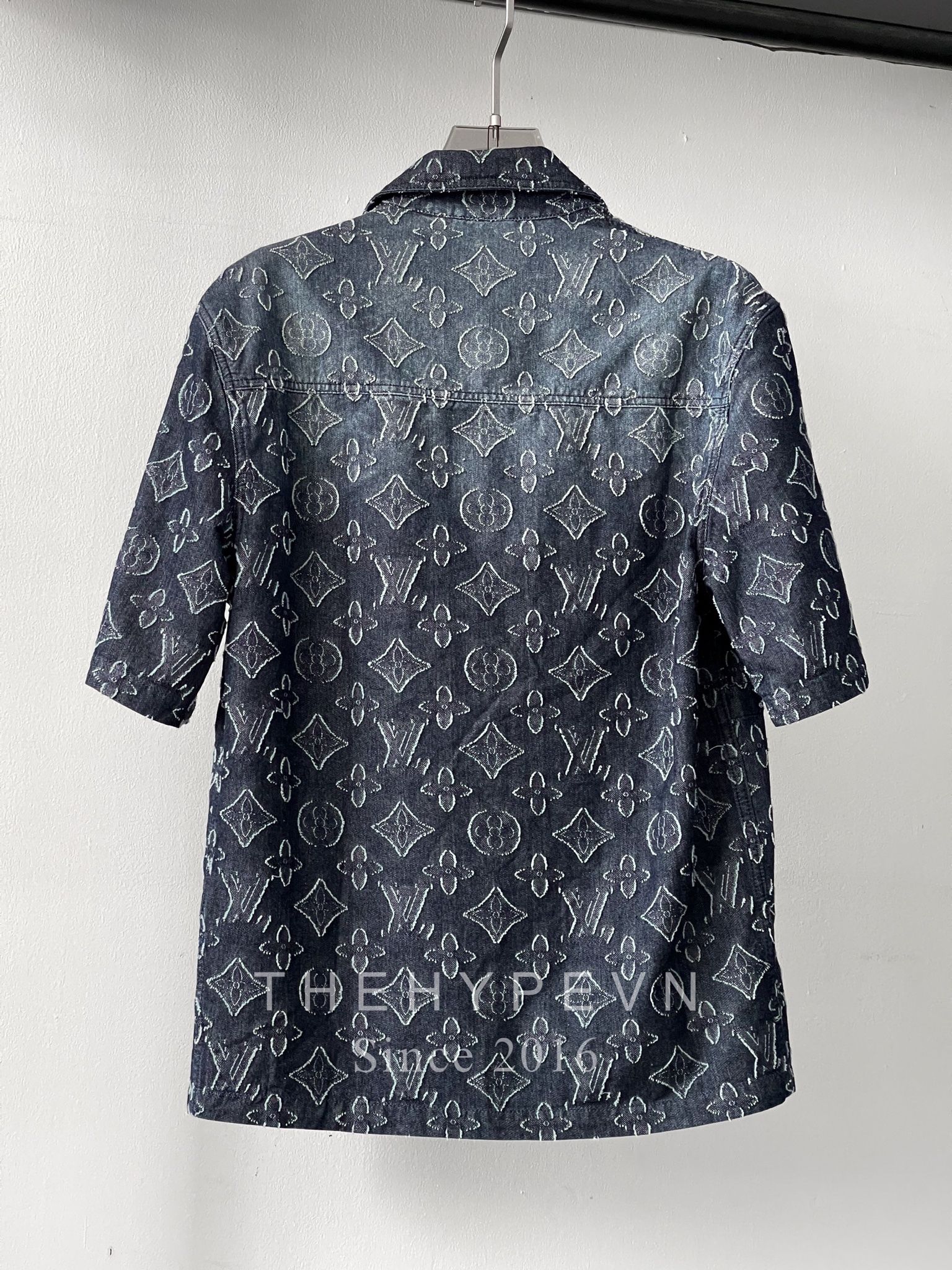  Áo Sơ Mi Louis Vuitton LV Flower Patterns Monogram (Blue) [Mirror Quality] 