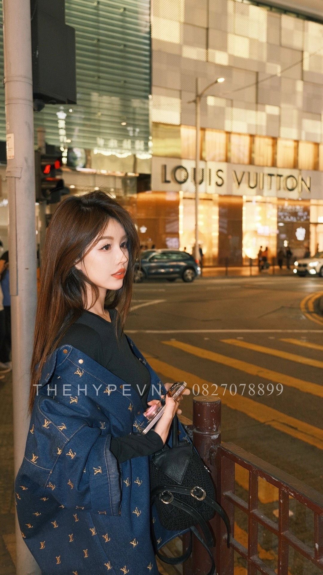  Áo Sơ Mi Louis Vuitton LV Signature Gold Monogram Blason 2024 (Blue Denim) [Mirror Quality] 