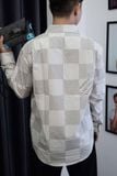  ÁO SƠ MI LOUIS VUITTON DAMIER MARQUE (WHITE) 