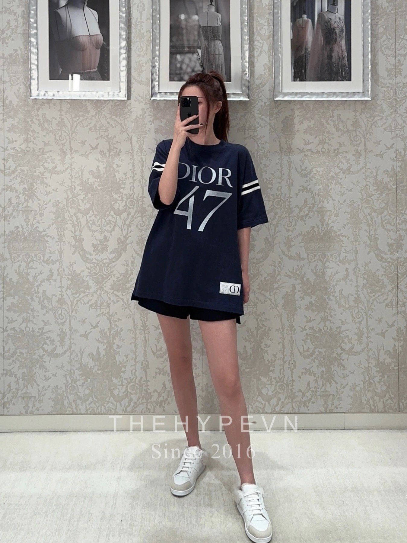  Áo Thun Dior 47 Label SS2024 (Blue) [Mirror Quality] 