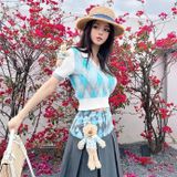  Áo Polo 13De Marzo Diamond Top (Blue Pastel) Best Quality 