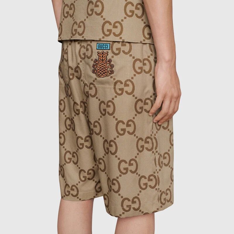  GUCCI SHORTS - Quần Ngắn GC Pineapple Collection (Brown) [Mirror Quality] 