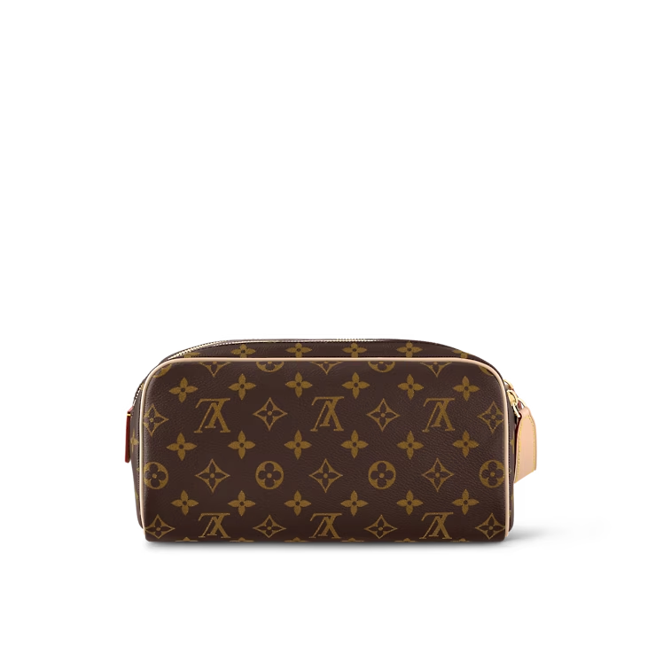  Túi Louis Vuitton LV Dopp Kit Zip Monogram (Brown) [Mirror Quality] 