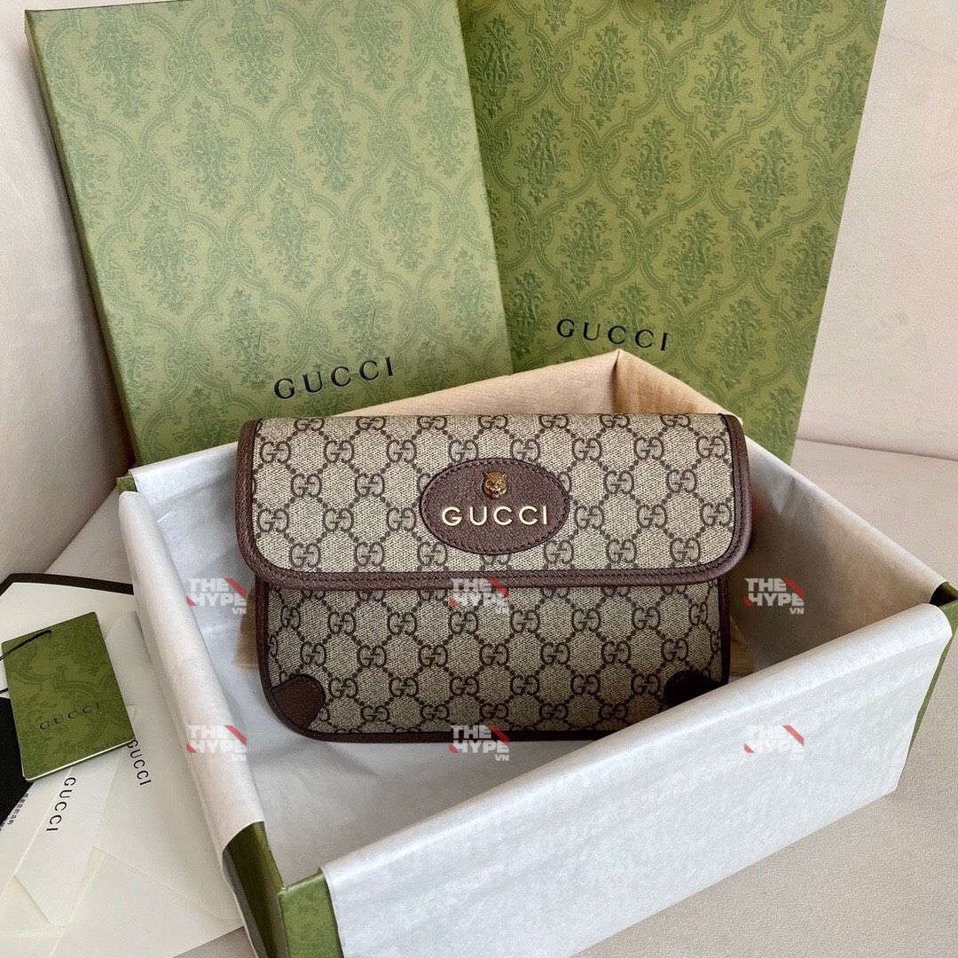 GUCCI BAG- TÚI Neo Vintage GG Supreme belt bag (BROWN) [Mirror Quality –  THEHYPEVN