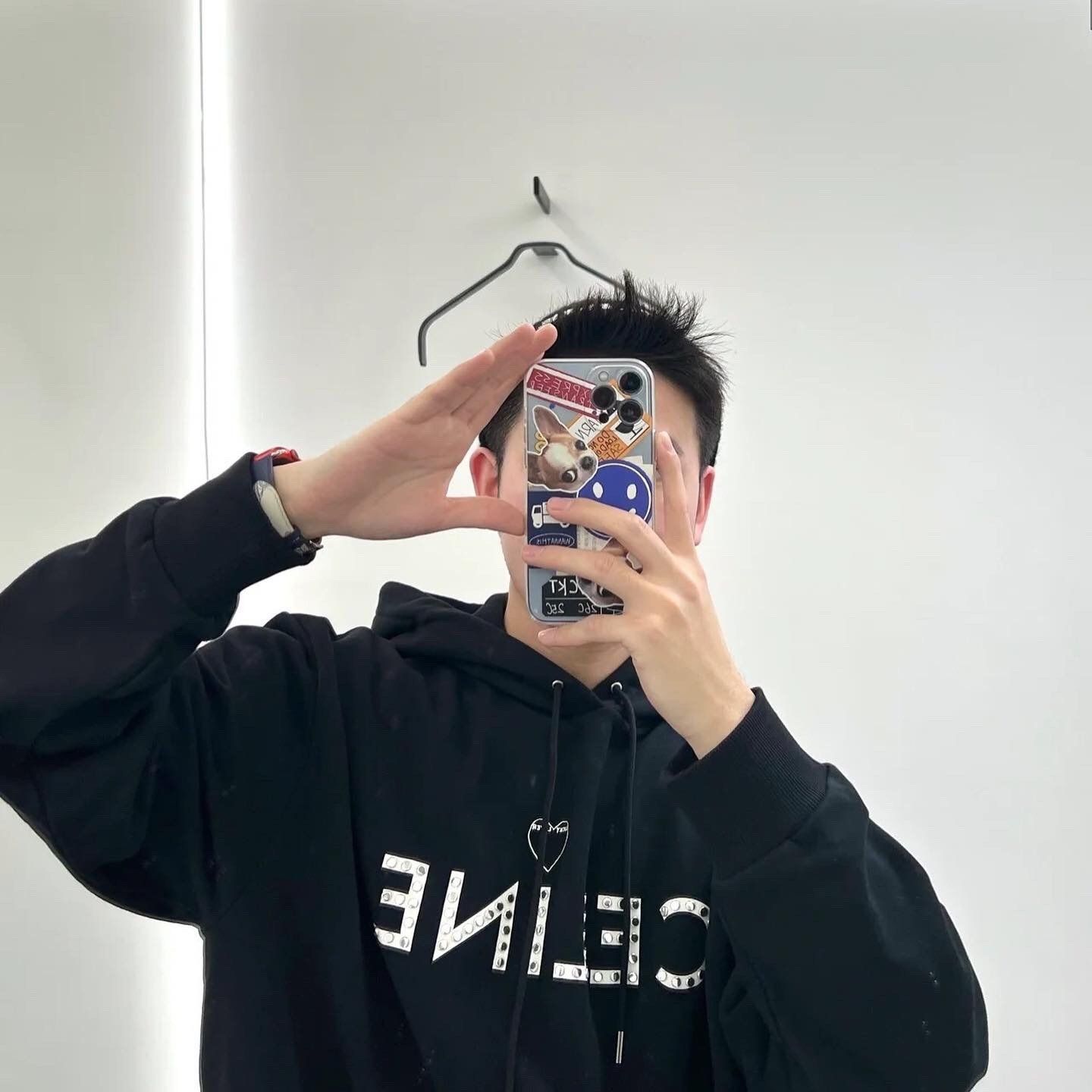  CELINE HOODIE - Áo Celine Lucky Lover (Black) [Mirror Quality] 