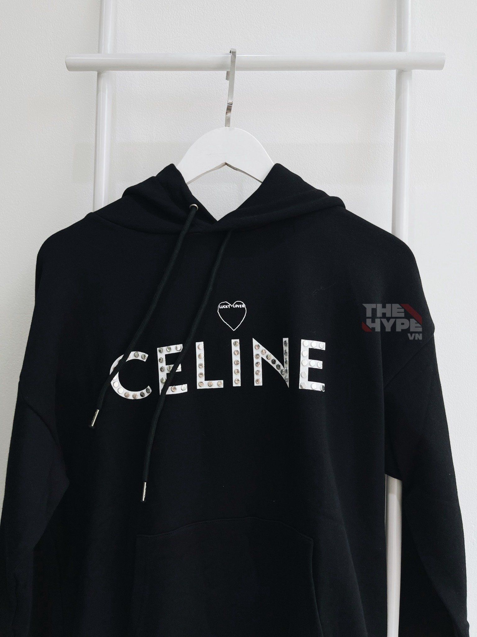 CELINE HOODIE - Áo Celine Lucky Lover (Black) [Mirror Quality] 