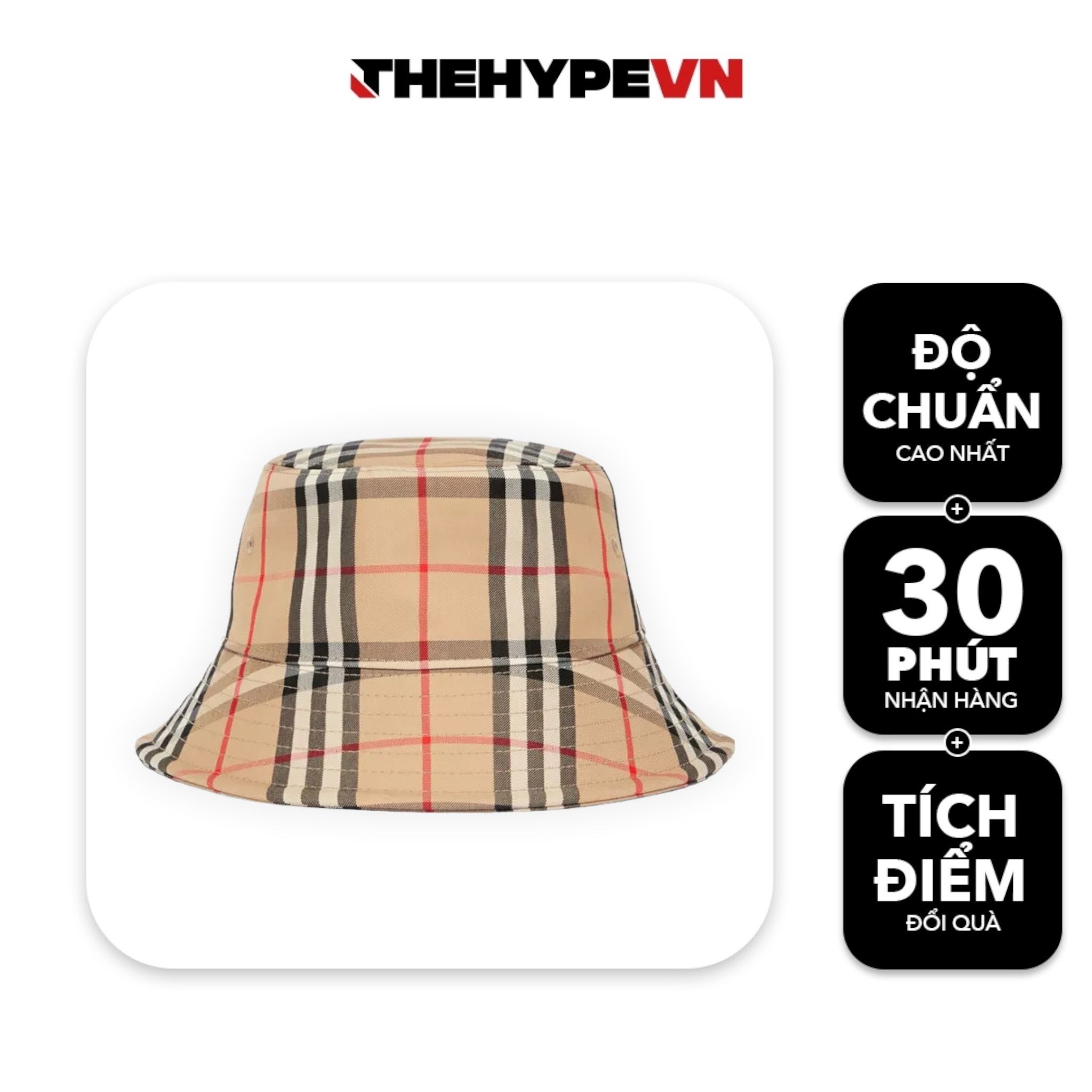 BURBERRY BUCKET HAT - Nón Burberry Vintage Check Technical Cotton (Bro –  THEHYPEVN