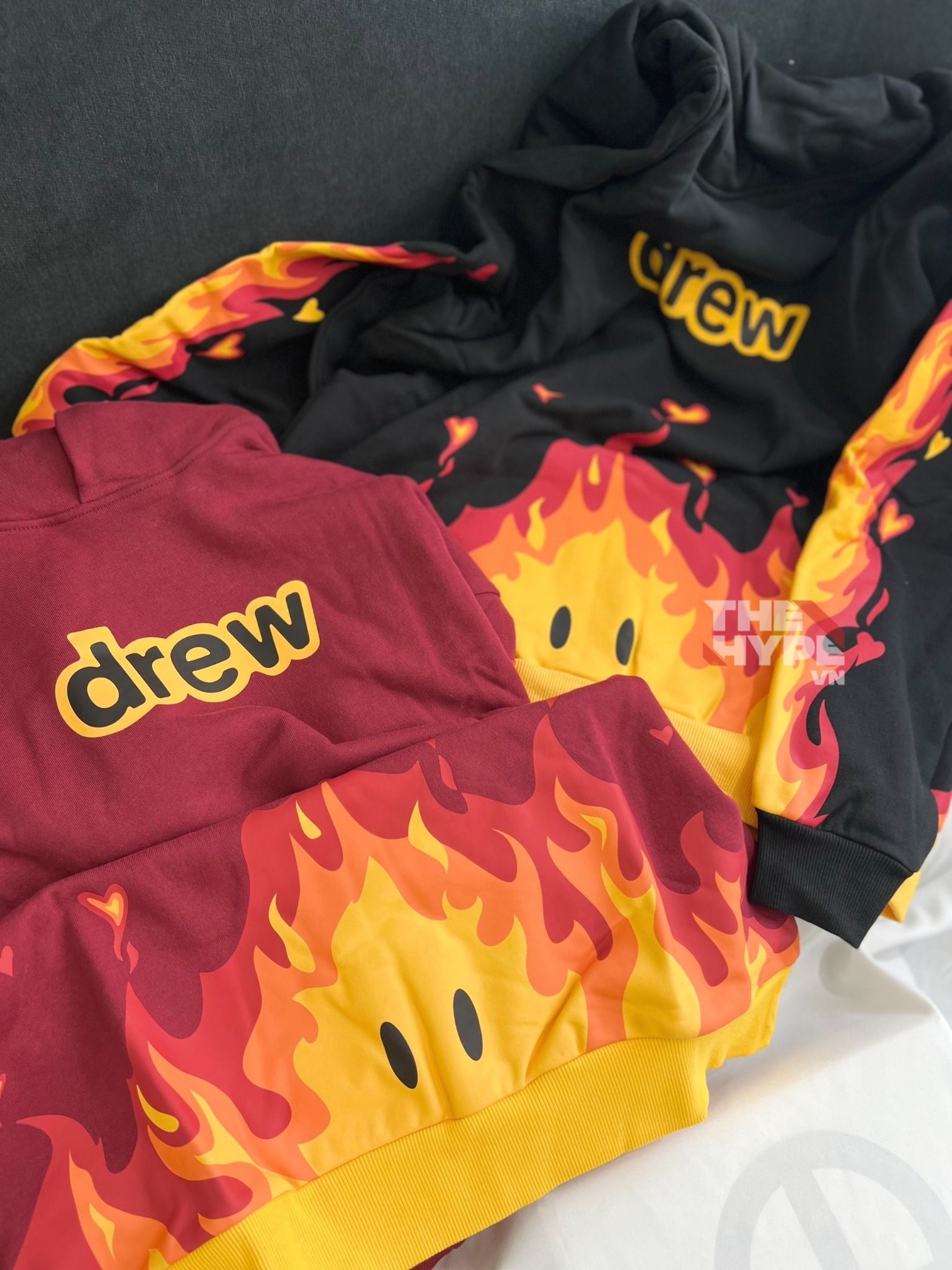  DREW HOODIE - Áo Hoodie Drew House Secret Fire (Black) [Mirror Quality] 