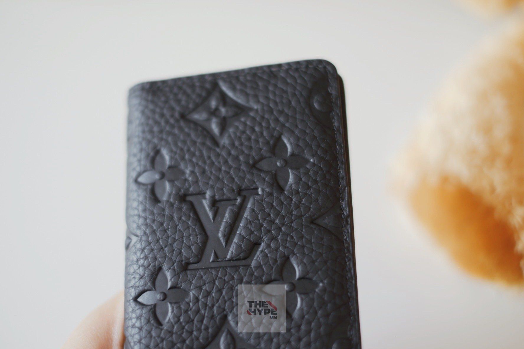  LOUIS VUITTON CARD HOLDER - Ví Đựng Card Monogram Pocket Logo Shadow Taurillon (Black) [Mirror Quality] 