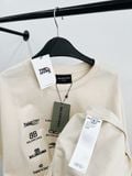  BALENCIAGA TEE - Áo BLCG Multi Logo Archives (Cream) [MIRROR QUALITY] 