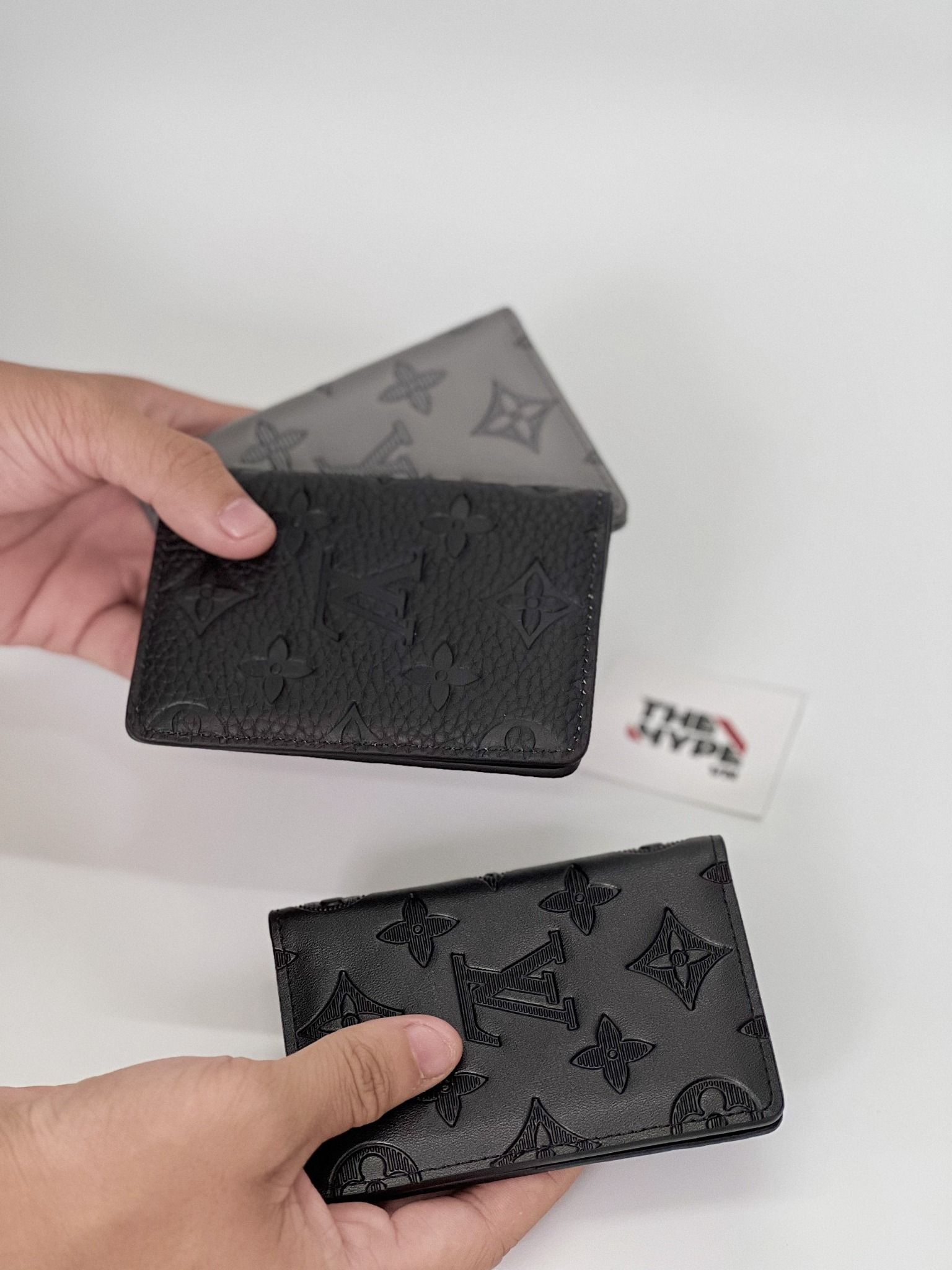  LOUIS VUITTON CARD HOLDER - Ví Đựng Card Monogram Pocket Logo Shadow Taurillon (Black) [Mirror Quality] 