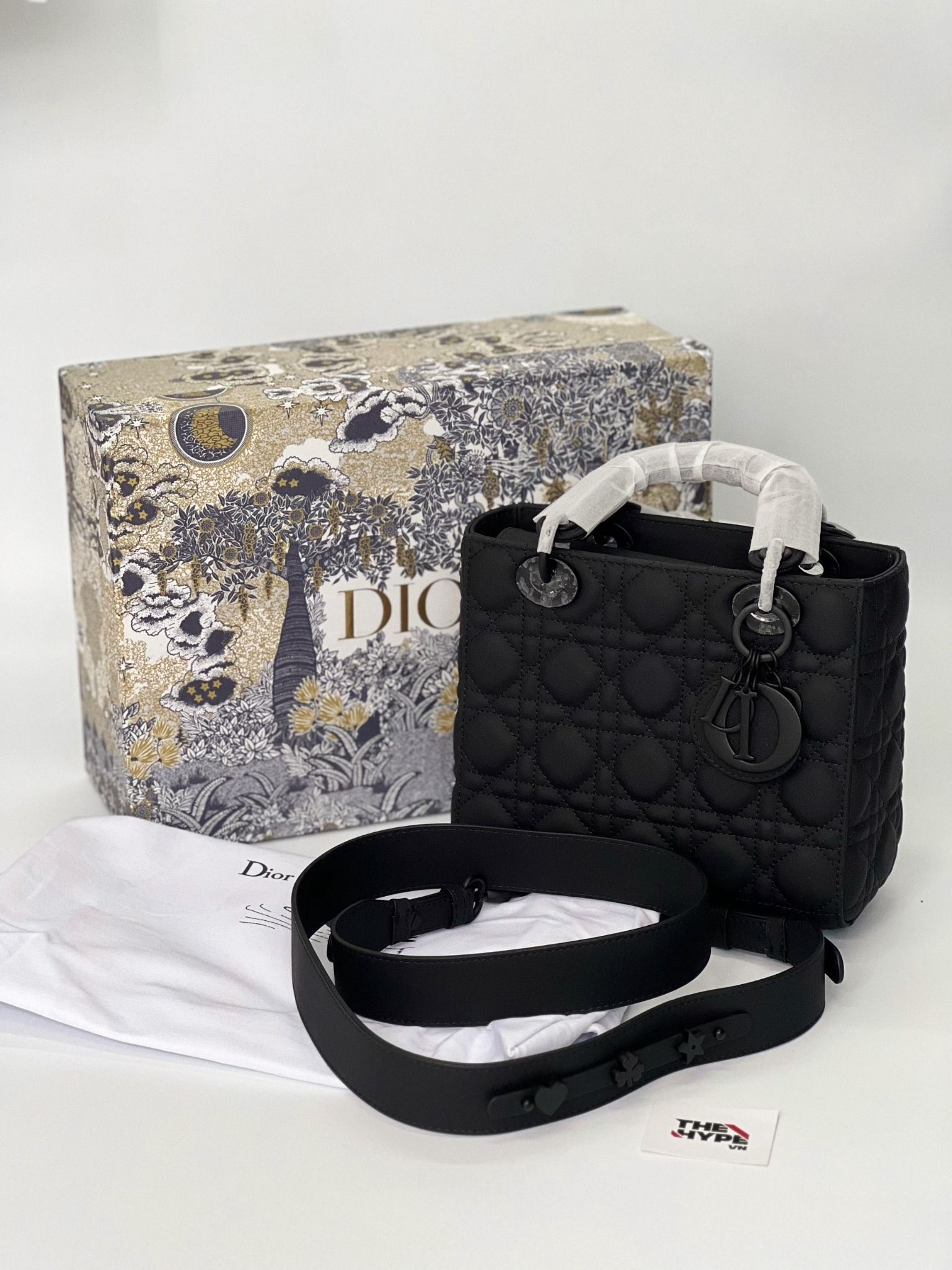  DIOR BAG - Túi Dior Lady ABCDior Ultramatte (Black) [Mirror Quality] 