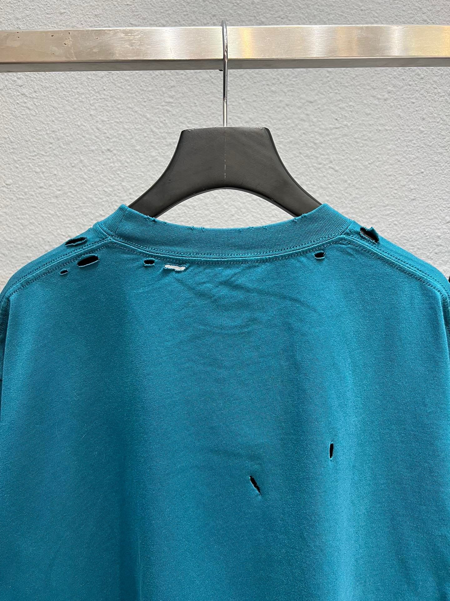  BALENCIAGA TEE - Áo Blcg Maison Print Cotton (Cerulean blue) [Mirror Quality] 