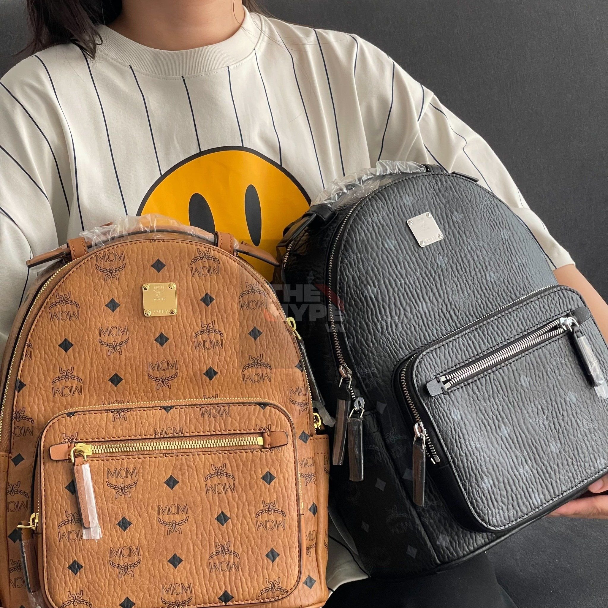  Balo MCM Stark Backpack Small (Cognac) [Mirror Quality] 
