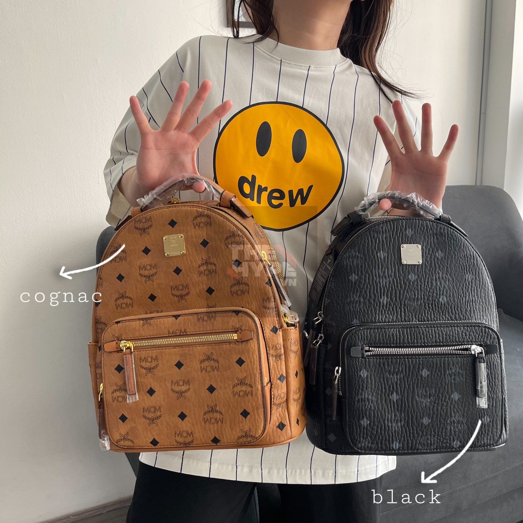  Balo MCM Stark Backpack Small (Cognac) [Mirror Quality] 
