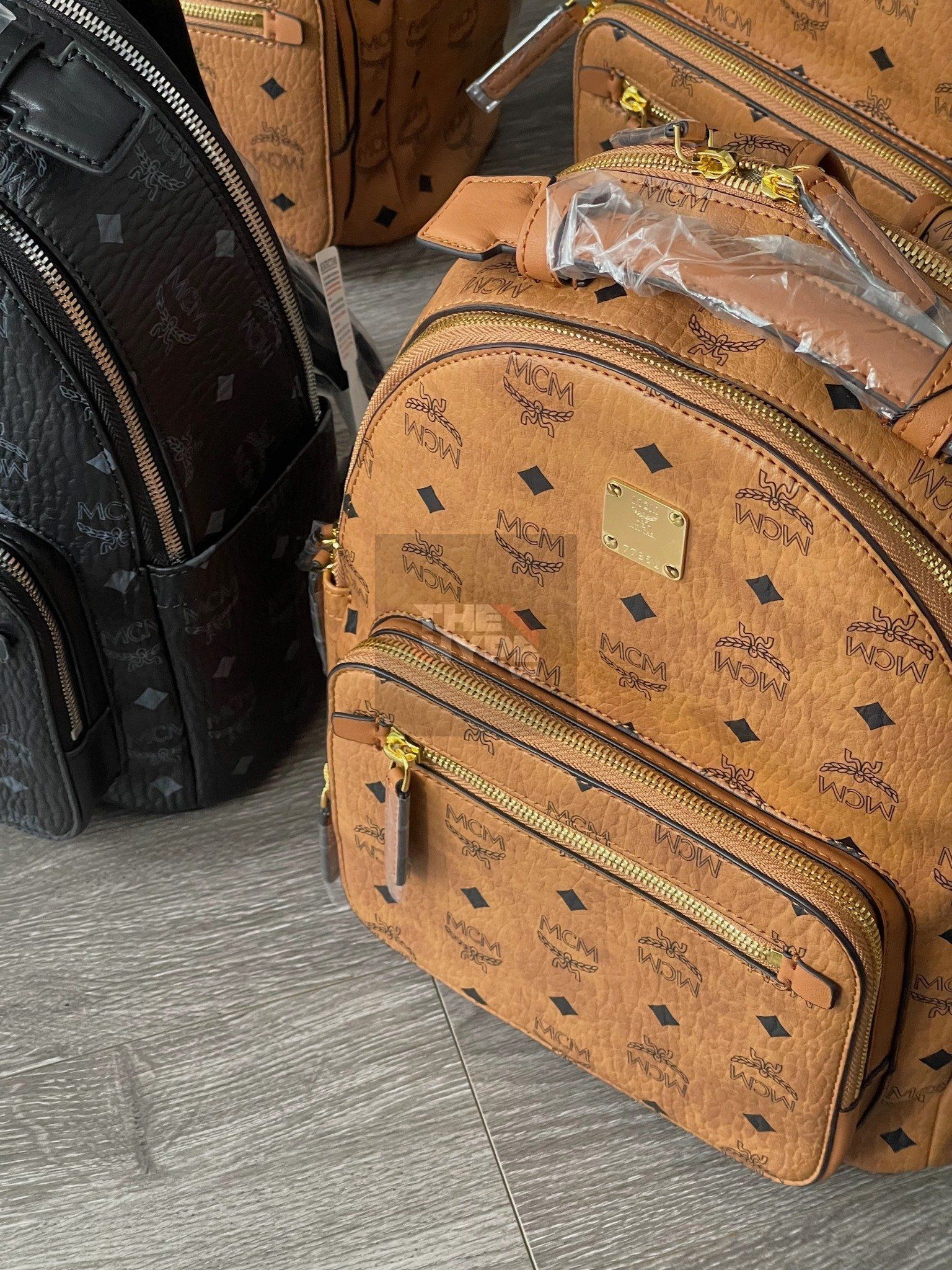  Balo MCM Stark Backpack Small (Cognac) [Mirror Quality] 