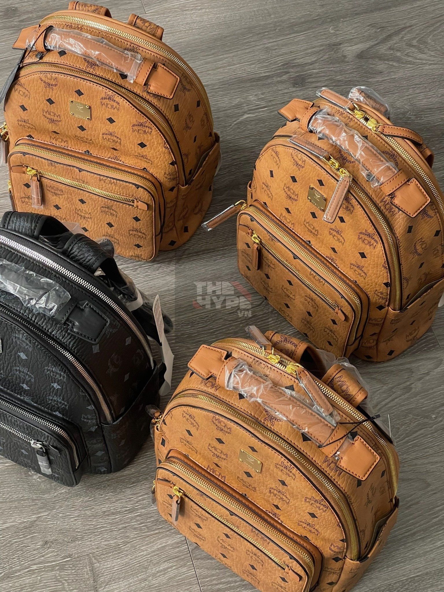  Balo MCM Stark Backpack Small (Cognac) [Mirror Quality] 