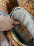  Balo MCM Stark Backpack Small (Cognac) [Mirror Quality] 